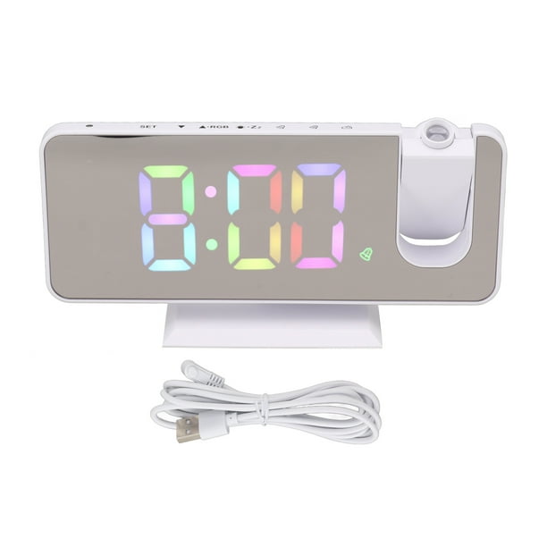 Reloj despertador de proyección, reloj de espejo digital con reloj despertador electrónico Reloj digital Innovación moderna Jadeshay A