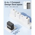 thumbnail image 4 of Cargador de pared USB-C de 200 W y 6 puertos Lcssio, paquete de 2, 4 of 7