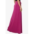 thumbnail image 4 of TheMogan Women's S~3X Drawstring Waist Pocket Drapey Jersey A-Line Long Maxi Skirt, 4 of 7