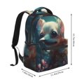 thumbnail image 4 of Hirioo Cute Flower Chihuahua Puppy Print Laptop Backpack Lightweight Casual Travel Daypack for College Workplace Travel, 4 of 5