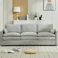 thumbnail image 5 of Harper & Bright Designs Upholstered 3 Seater Sofa Oversized Comfy Cloud 3 Seater Sofa with Double Plush Cushion for Living Room, Light Gray, 5 of 16