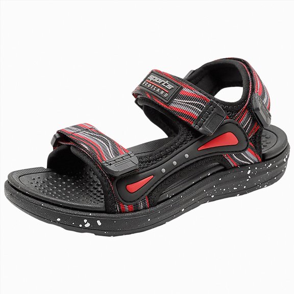 Gubotare Kids Sandals Toddler Boys Kids Sandals Boys Girls Wide Sandals Non-slip Toddler Water Sandal Shoes Lightweight for Beach Swim Hiking Size 12 (Red,Little Kids 12)