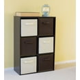 SimpleHouseware 6 Pack Decorative Foldable Cube Storage Bin Organizer
