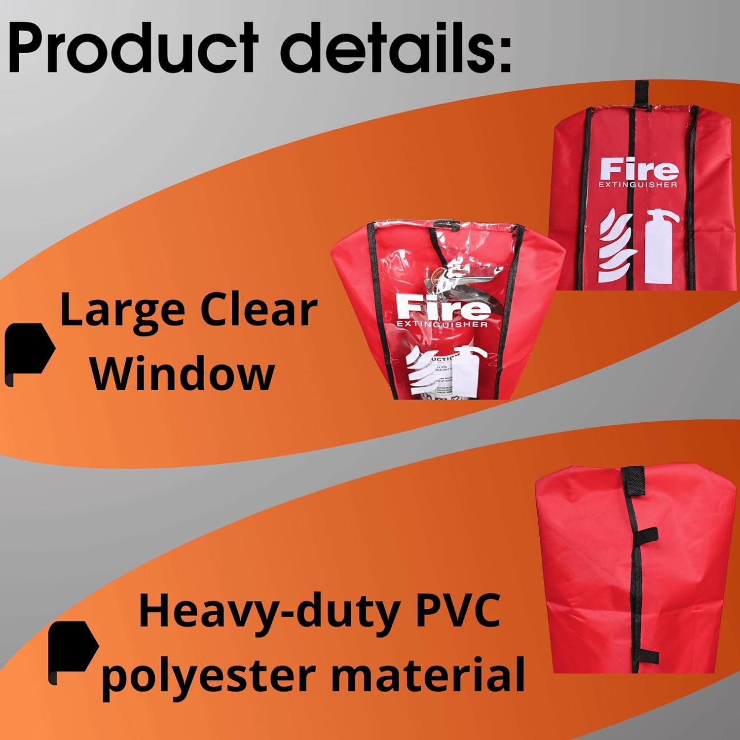 Fire Extinguisher Cover Small Size Pack of 6 - Dust, Scratch Protective Cover - Fire Extinguisher Sleeve Transparent - Weatherproof Protective Covering - for Extinguishers up to 10LBS (5kg)