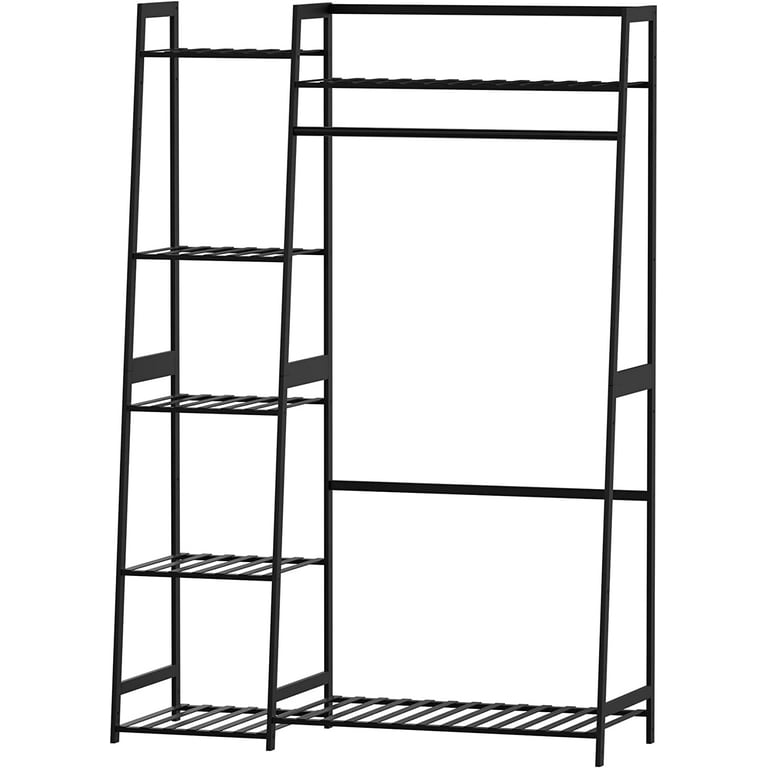 Dropship Clothes Rack,Clothes Rack With Shelves,Freestanding Closet  Organizer For Living Bedroom Room Kitchen Bathroom Entryway Office Storage  Shelves Clothes Hanging Rack,CR-538 Black to Sell Online at a Lower Price