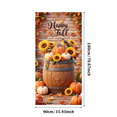 thumbnail image 5 of Autumn Leaves Pumpkin Banner Sunflower Decoration Wooden Barrel Bird Design for Fall Party Harvest Festival Home Decor, 5 of 8
