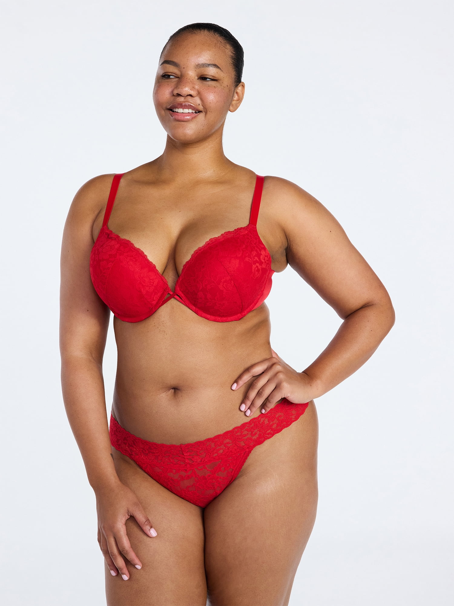 Joyspun Women's Add 2 Sizes Lace Push-Up Bra, Sizes 32A-38C