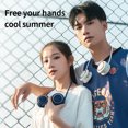 thumbnail image 6 of iLiebe Hands Free Portable Neck Fan, Rechargeable LED Sports Hanging Neck Fan, Portable Mini Neck Fan Hands-Free Fan, Headphone Design USB Fan for Sports, Office and Outdoor, 6 of 9