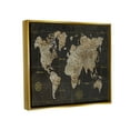 thumbnail image 4 of Stupell Industries Rustic Giraffe Animal Pattern Atlas Map Compass Graphic Art Metallic Gold Floating Framed Canvas Print Wall Art, Design by Nan, 4 of 5