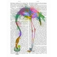 thumbnail image 2 of Fab Funky 12x14 White Modern Wood Framed Museum Art Print Titled - Rainbow Splash Flamingo 3, 2 of 4