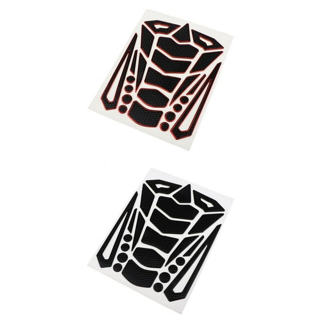 S SERENABLE ATV Non- Side Tank Pad Knee Protectors Gas Tank Stickers, Red+Black