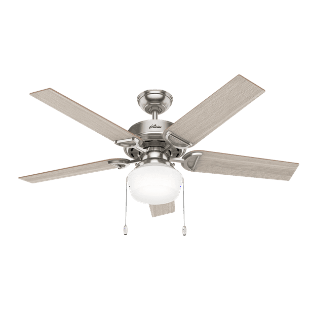 Hunter 52 Viola Brushed Nickel Ceiling Fan With Light Kit And Pull Chain Com Hunter 52 Viola Brushed Nickel Ceiling, Brushed Nickel Ceiling Fan With Light