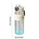 thumbnail image 3 of Botella de Agua Deportiva de 650 Ml | Plástico Libre de Bpa | Tapa Hermética con Pajita | Vaso de Gran Capacidad para Gimnasio, Senderismo y Viajes | 4 Colores (Negro, Blanco, Morado, Caqui), 3 of 6