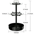 thumbnail image 2 of BOIVSHI Coffee Cup Holder-Coffee Pod & Mug Carousel – Holds 10 Cups, Capsule Storage, Steel, Black, 2 of 8