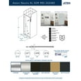 thumbnail image 2 of Aston Sdr985fruw-302480 Nautis Xl 80" High X 30" Wide Hinged Frameless Shower Door - Gold, 2 of 7