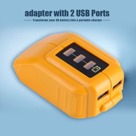 Portable Mobile Battery Charger Adapter For Dewalt 14.4V 18V 20V USB