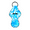 Light Blue/Dark Blue/White, variant on Water Marble Lip Balm Holder
