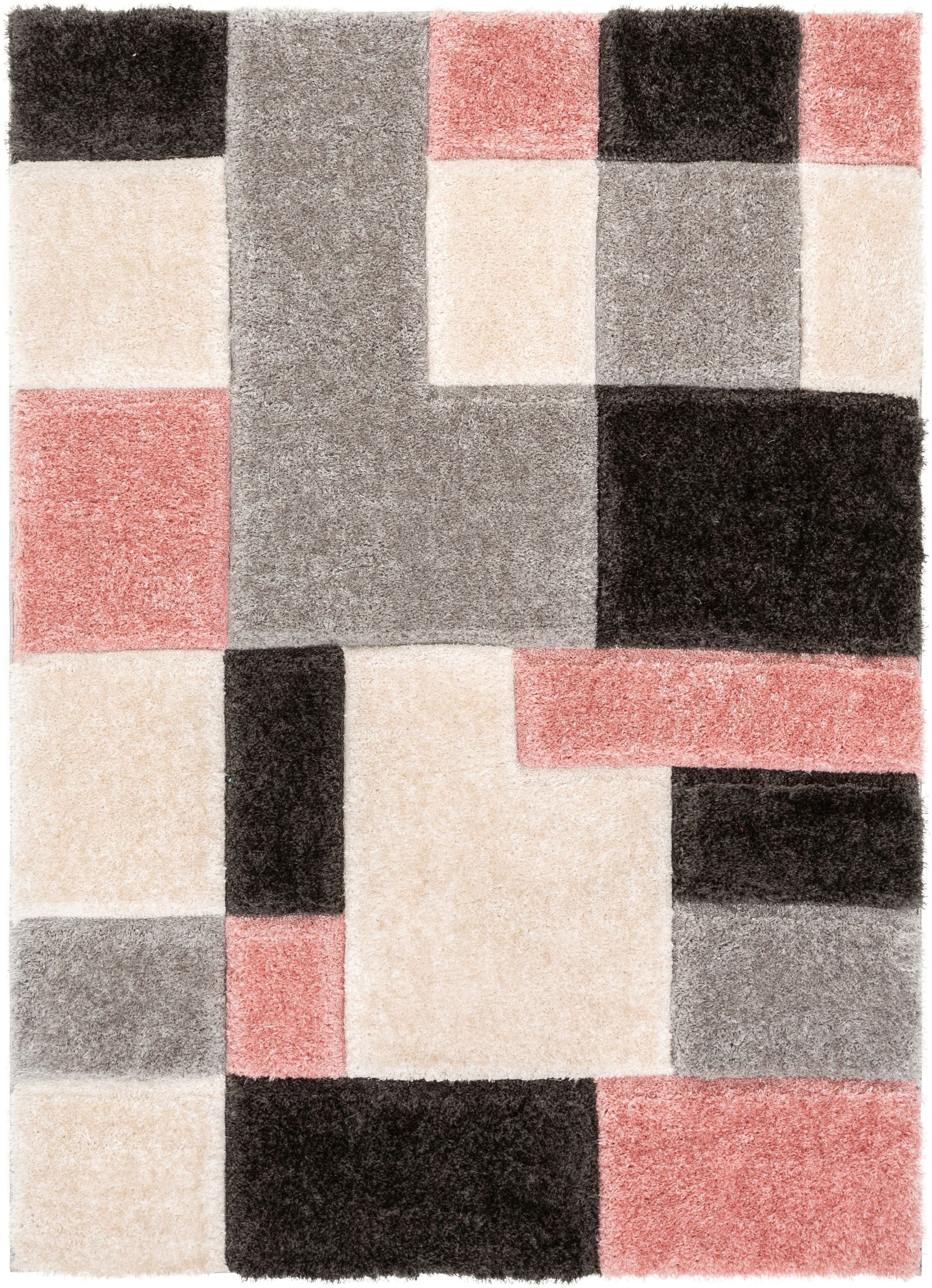 Well Woven San Francisco Escondido Escondido Blush Modern Geometric 3D Textured 2'7" x 9'10" Runner Area Rug