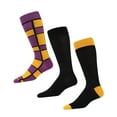 thumbnail image 2 of MeMoi Boxernate Cotton Blend Crew Sock 3 Pair Pack - Mens - Male, 10-13, Grape, 2 of 3