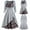 Gray, variant on Turilly Women Plus Size Party Dress Flower Lace Insert Mock Button Bowknot Vintage Dress