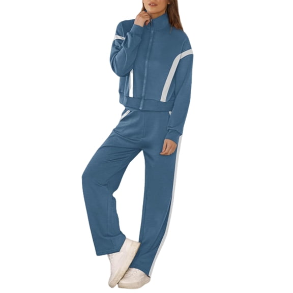 Lounge Sets for Women Sweatsuit 2 Piece Outfits Sweatshirt Wide Leg Sweatpant Tracksuit Matching Set XXL