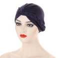 thumbnail image 4 of Uqiangy Turban Head Wraps for Women Head Scarf for Cancer Patients Women Chemo Scarves for Women Head Scarf for Women Hair Turbans for Women Chemo Headwear Hair Turban Navy, 4 of 4