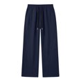 thumbnail image 5 of Wide Leg Sweatpants for Boys Size 5-15 Years Elastic Waist Sportswear Pants with Side Pocket for Fall Winter, 5 of 7