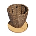 thumbnail image 5 of Beautiful Wicker Outdoor Side Table with Faux Wood Top by Drew Barrymore, Brown, 5 of 11