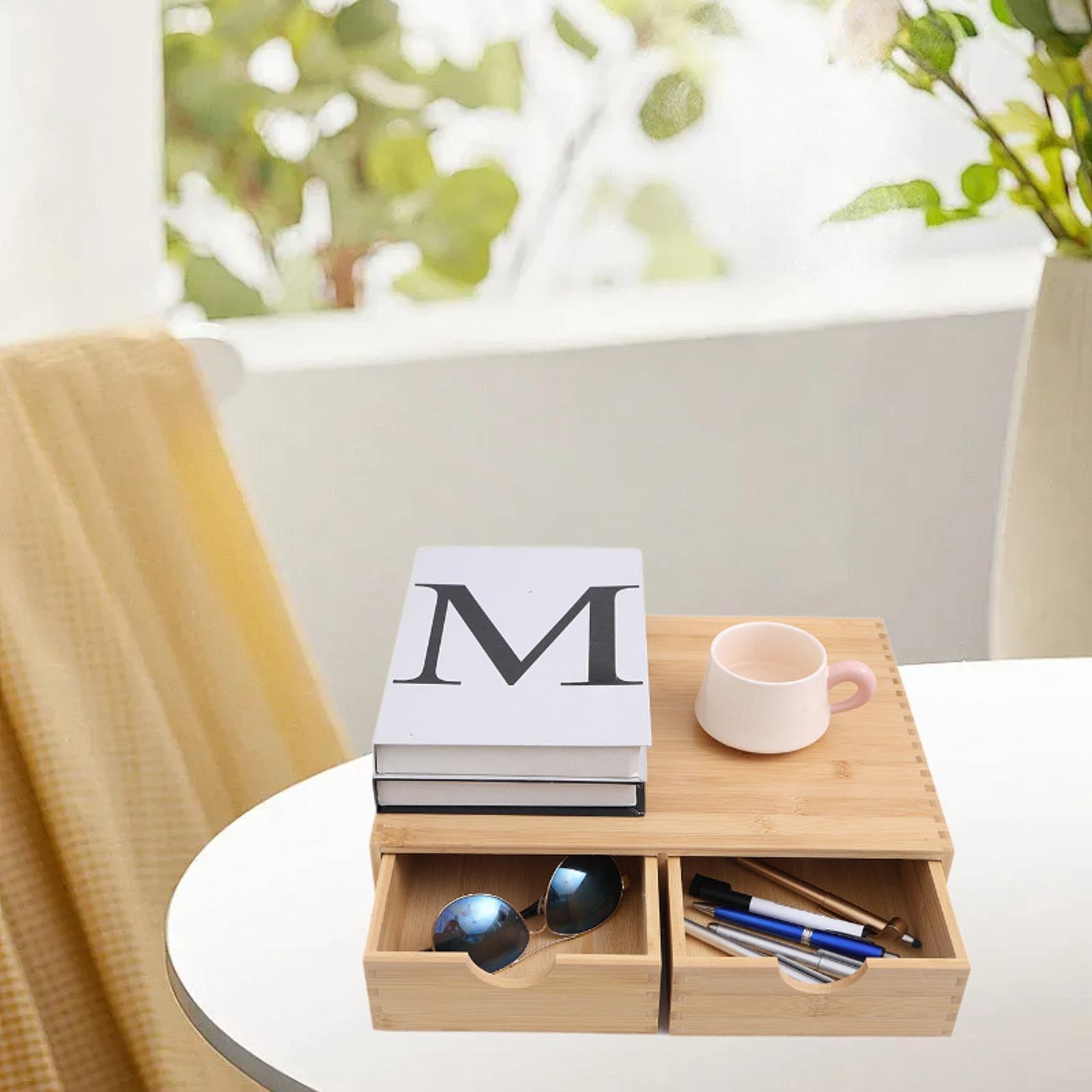 Organizador de escritorio de bambú yotijay para cajón, espacio de trabajo, cocina, utensilios y encimera 8