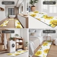 thumbnail image 5 of White Sunflower Petal Pattern Kitchen Rugs Sets Of 3,Kitchen Runner Rugs Non Skid Washable,Decorative Kitchen Floor Mats for Kitchen,Sink,Laundry,17"x30"+ 17"x47" + 17"x59", 5 of 6