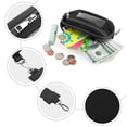 thumbnail image 3 of URSOFINE Small Nylon Wristlet Wallet for Women – Zip-Around Mini Coin Purse with Clear ID Window & Detachable Strap, Lightweight Card Holder for Travel, Gym & Everyday Use （Black）, 3 of 6