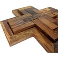 thumbnail image 4 of Wooden Square Cross Sequential Puzzle, 4 of 6
