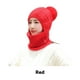 thumbnail image 5 of Minnieouse Gorro de hilo de punto de invierno para mujer, gorro de calentamiento con Protector de cuello portátil, gorro de moda para fiesta informal Sombreros Rojo Minnieouse AP016143-01, 5 of 6