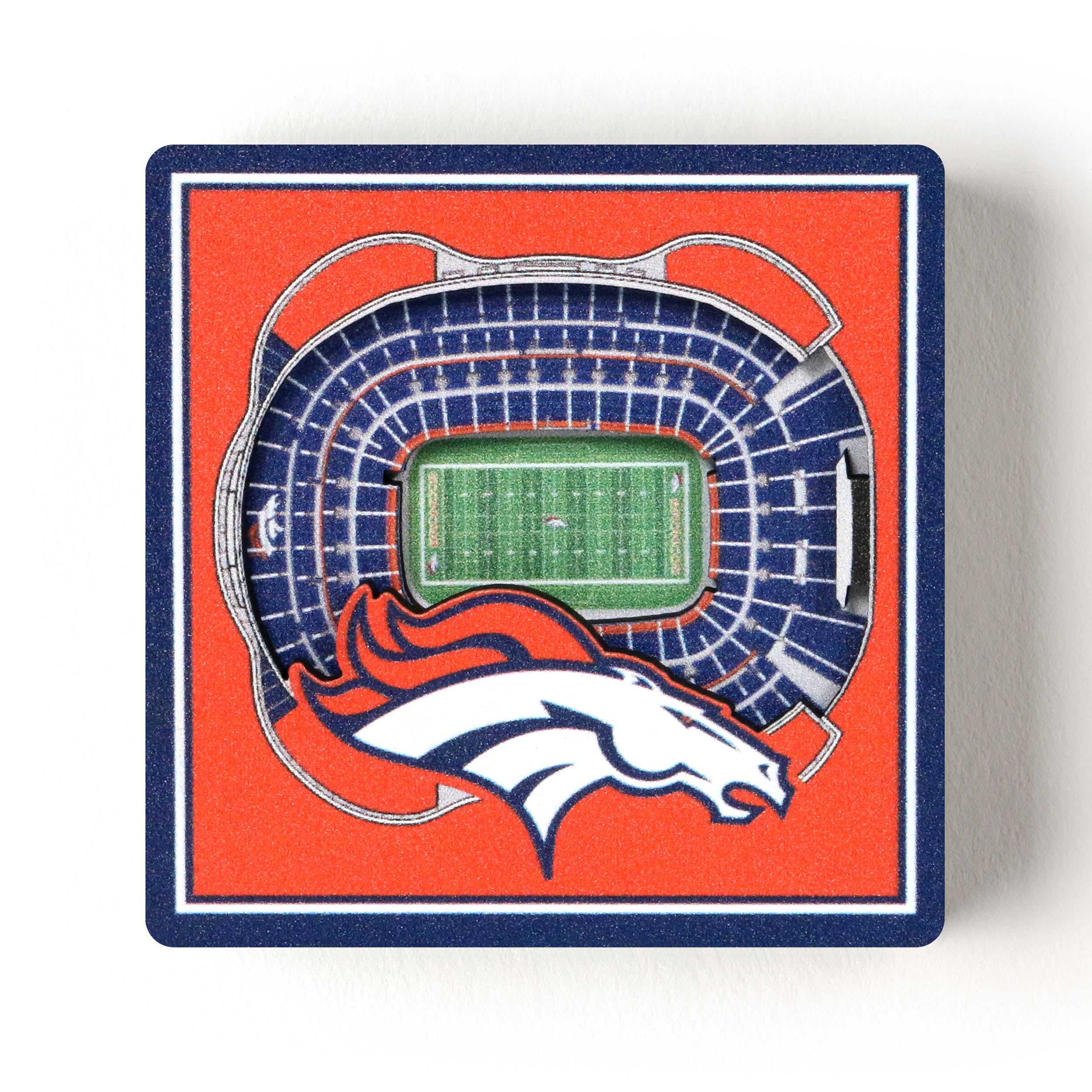 YouTheFan NFL Denver Broncos 3D StadiumView Magnet