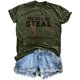 thumbnail image 1 of Mujeres Impreso Casual Top, Manga Corta Crew Cuello Blusa para la Primavera Y el Verano Desgaste, Ligero Imitación Algodón Moda Tee, 1 of 2