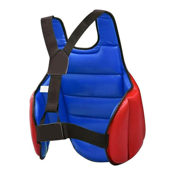 letairis Karate Chest Guard Sanda Women MMA Martial Men Kids Kickboxing Taekwondo Protector Vest Red Blue S