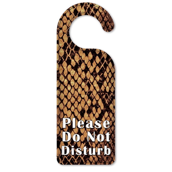 Do Not Disturb Door Knob Hanger Sign - Snake Skin