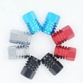 thumbnail image 2 of Ruiboury Four Colors Available Car Wheel Tire Valve Cap Set Easy To Install Car Tire Stem Valve Caps Gold, 2 of 6