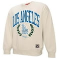thumbnail image 2 of Women's Mitchell & Ness Cream Los Angeles Dodgers Cooperstown Collection Laurel Crew Pullover Sweatshirt, 2 of 3