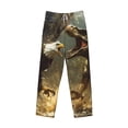 thumbnail image 6 of Uemuo Dinosaur Bald Eagle Pattern Men's Wide Leg Palazzo Lounge Pants with Pockets Light Weight Loose Comfy Casual Pajama Pants-Medium, 6 of 9
