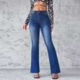 thumbnail image 2 of Bmisegm Femmes Printemps Simple Tempérament Pantalon Coupe Ajustée Classique Coupe Bottillon Jeans Y2K Jeans pour Femmes Bleu Foncé m, 2 of 9