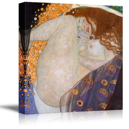 - Danae by Gustav Klimt - Canvas Wall Art Famous Fine Art Reproduction| World Famous Painting Replica on Wrapped Canvas Print Modern Home Decor Wood Framed & Ready to Hang - 16