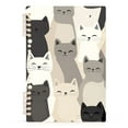 thumbnail image 7 of FORMRS 1-Subject Spiral Notebook 8" x 5" College Ruled 60 Refillable Sheet A5 Hard Cover, Beige Cute Cats, 7 of 7