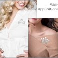 thumbnail image 3 of 6Pcs 6Styles Crystal Rhinestone Crown Brooch Alloy Lapel Pins with Plastic Pearl Beaded for Women Party Wdding Accessories Platinum, 3 of 9
