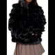 thumbnail image 2 of Chaqueta de Piel Sintética para Mujer, Abrigo Corto Abullonado de Larga, Abrigo Cálido de Invierno. Negro L, 2 of 9