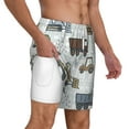 thumbnail image 3 of Balery Tractor and Dumper Mens Swim Trunks Swim Shorts for Men Quick Dry Inseam Beach Shorts with Compression Liner Pocket-3X-Large, 3 of 9