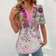 thumbnail image 1 of Fiudx Ropa de Mujer Blusas Estampadas de Moda para Mujer, Camiseta de Manga Corta, Top con Cuello Vuelto, 1 of 5