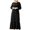 Black, variant on LLYwey s Womens Midi Dresses with Sleeves Fashion Round Neck Loose Long Sleeve Solid Ankle-Length Dress Long Dress New formal Dresses Black Xxl