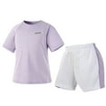 thumbnail image 2 of Toddler Boys Clothes Children Kids Children's Summer Solid Printed Short-sleeved Beach 0 6 12 18 24 Months 2T 3T Shirt and Jogger Shorts T Shirts Tops Outfits Set Two Pieces, 2 of 4