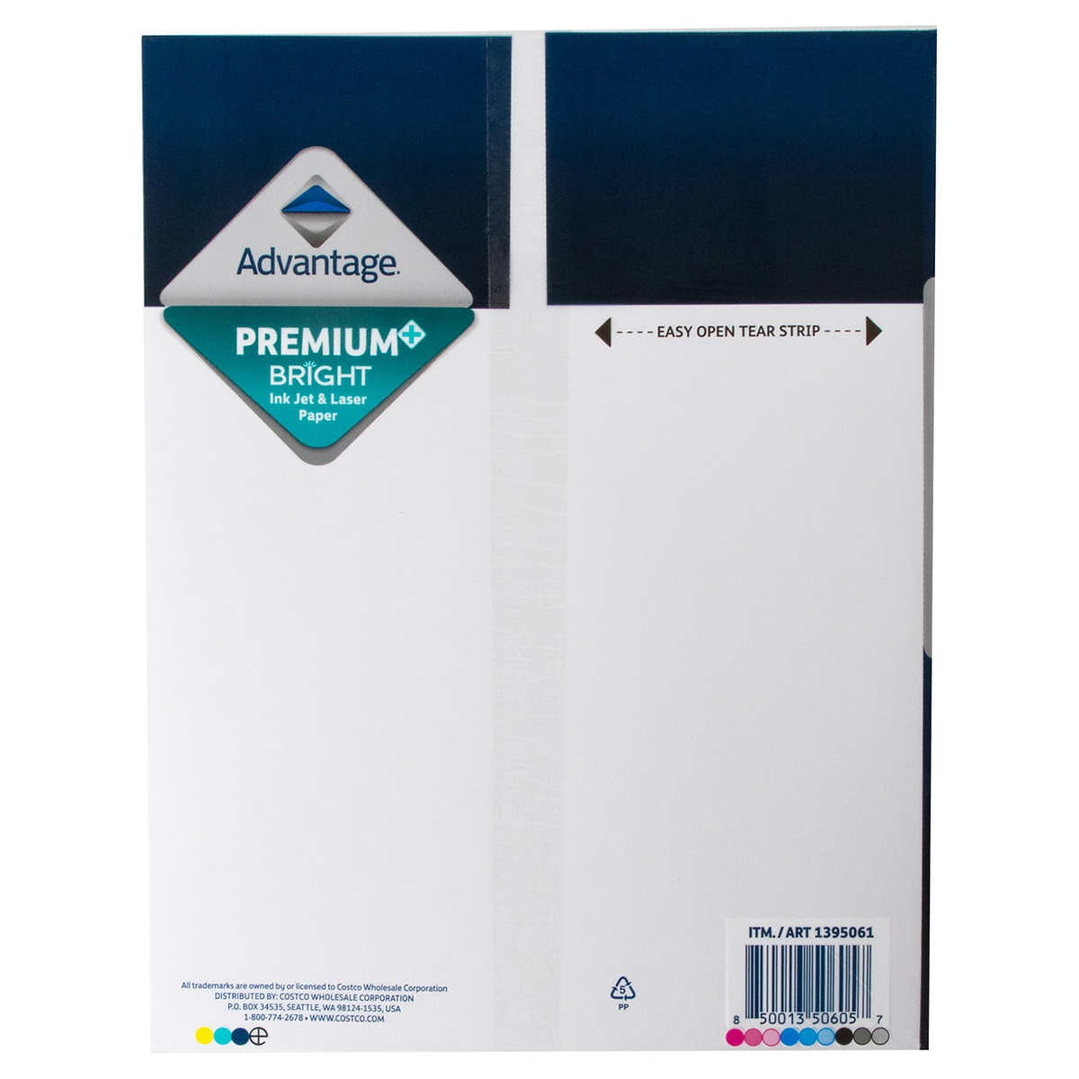 Advantage Bright Inkjet and Laser Paper 8.5"x11" Letter White 24lb 800 Sheet